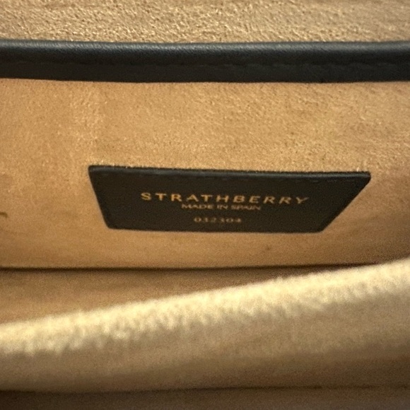 Strathberry East/West Navy Shoulder Bag - Picture 8 of 11